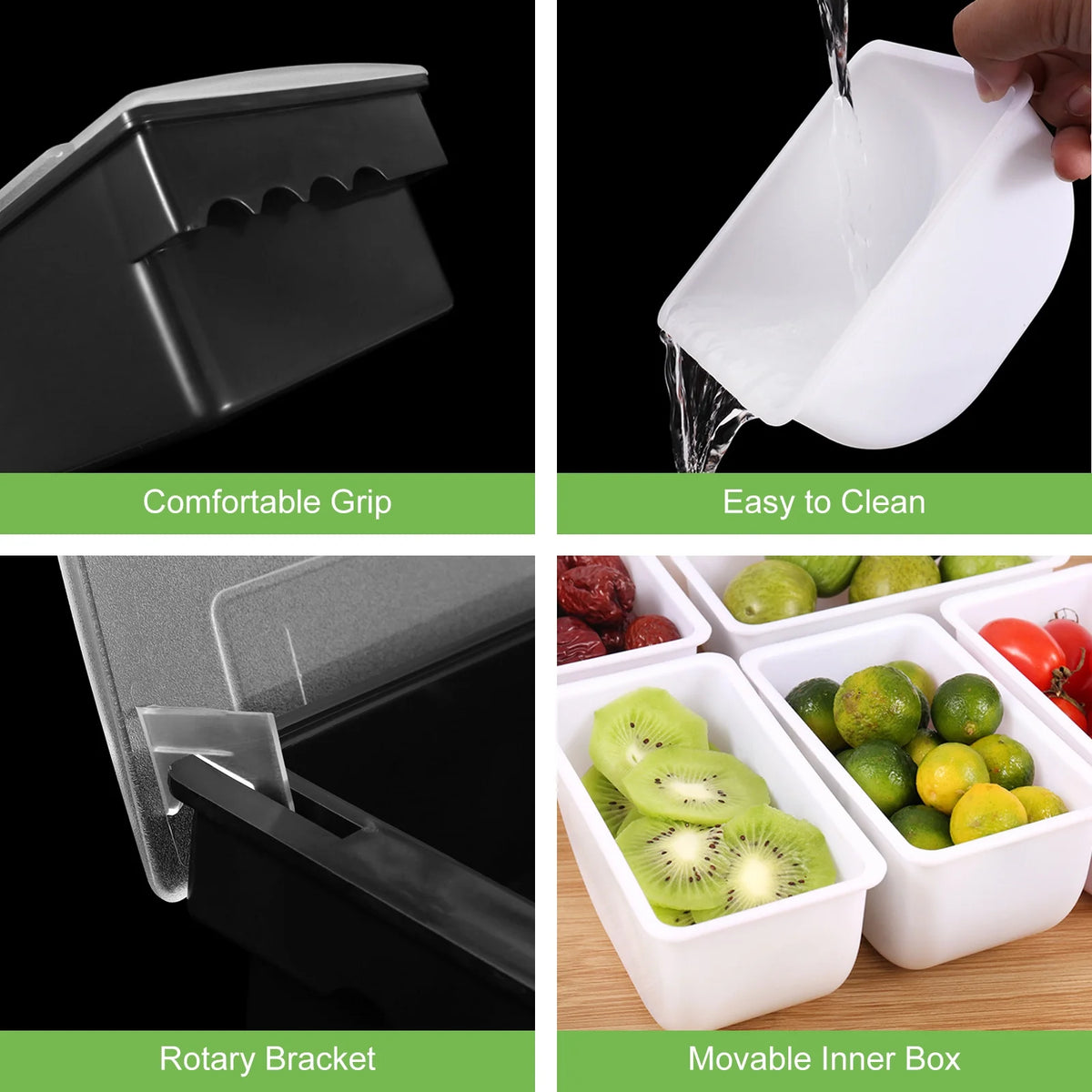 3/4/5/6 Tray Condiment Server with Lid Z37677