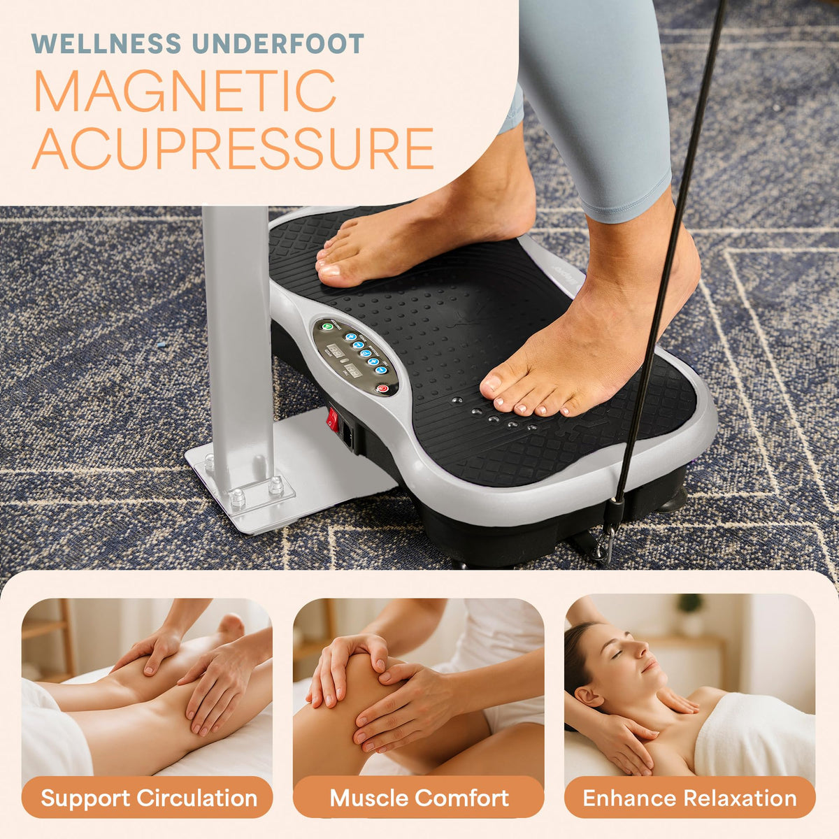 Vibration Plate with Handles and Magnetic Acupoints Z260