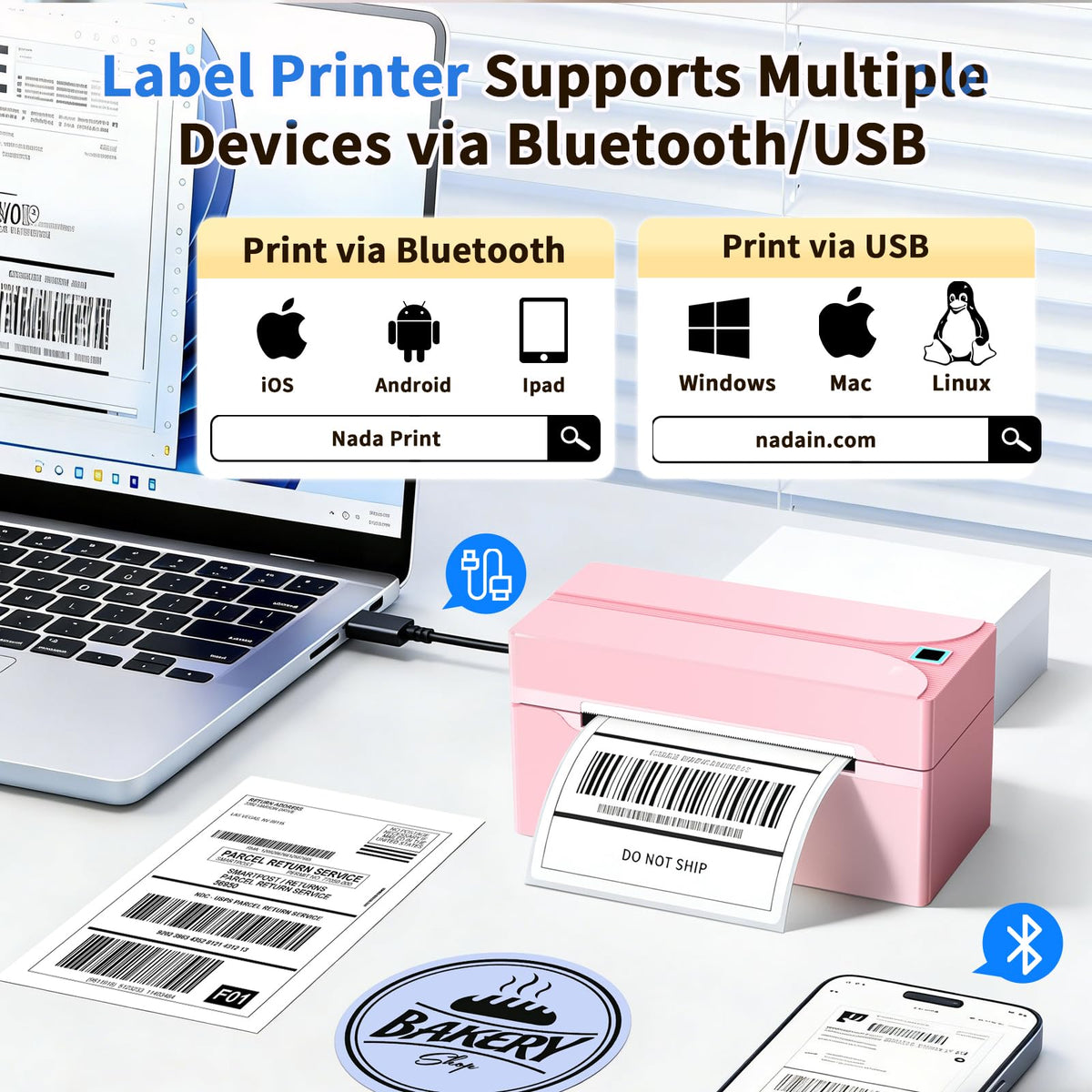 Bluetooth Thermal Label Printer F741062