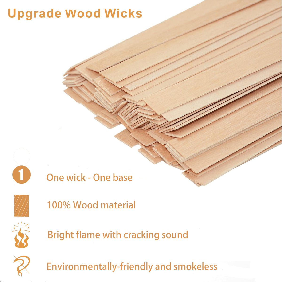 150 Pcs Thickned Wooden Candle Wicks L471175