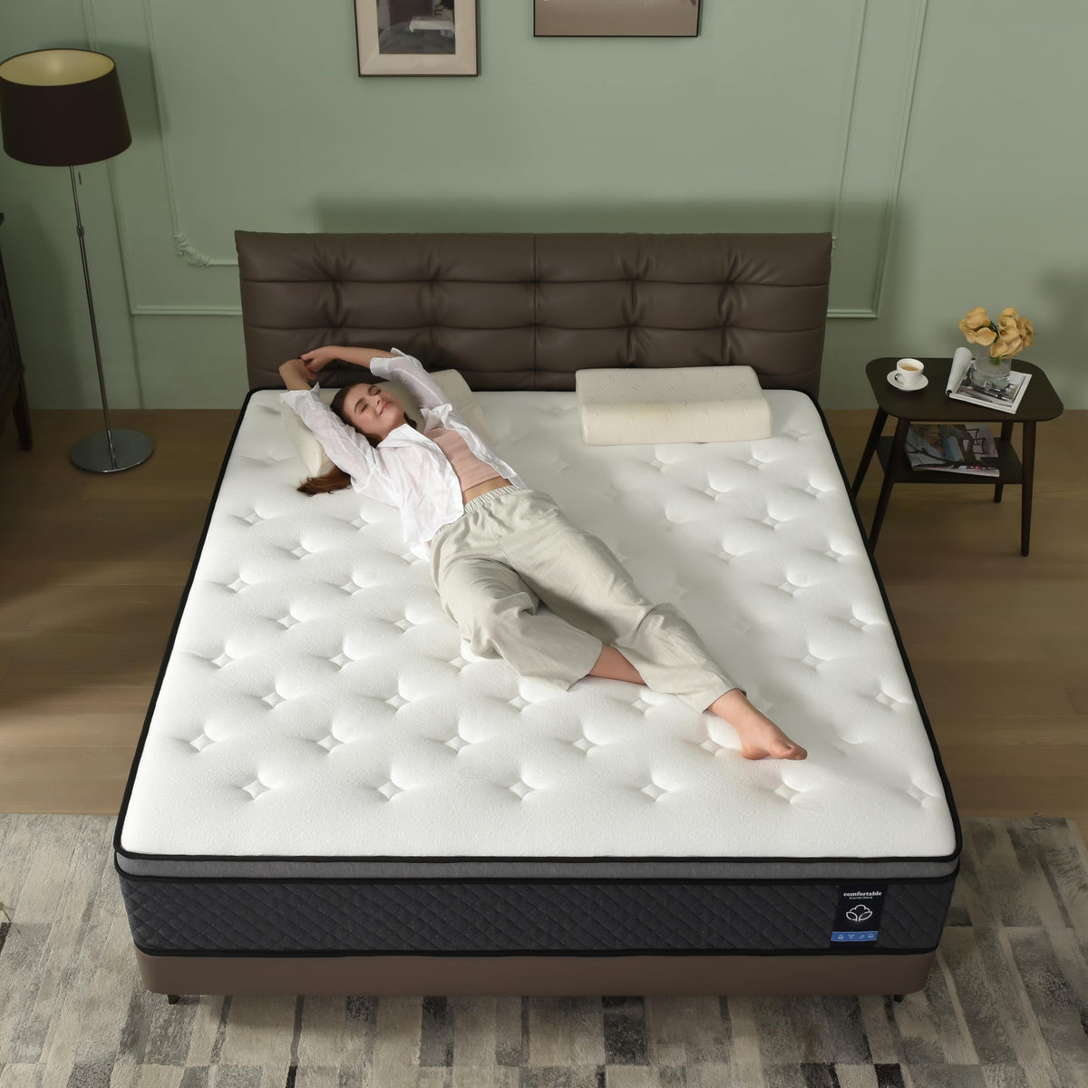 Full Size 12 Inch Hybrid Gel Memory Foam Mattress T418