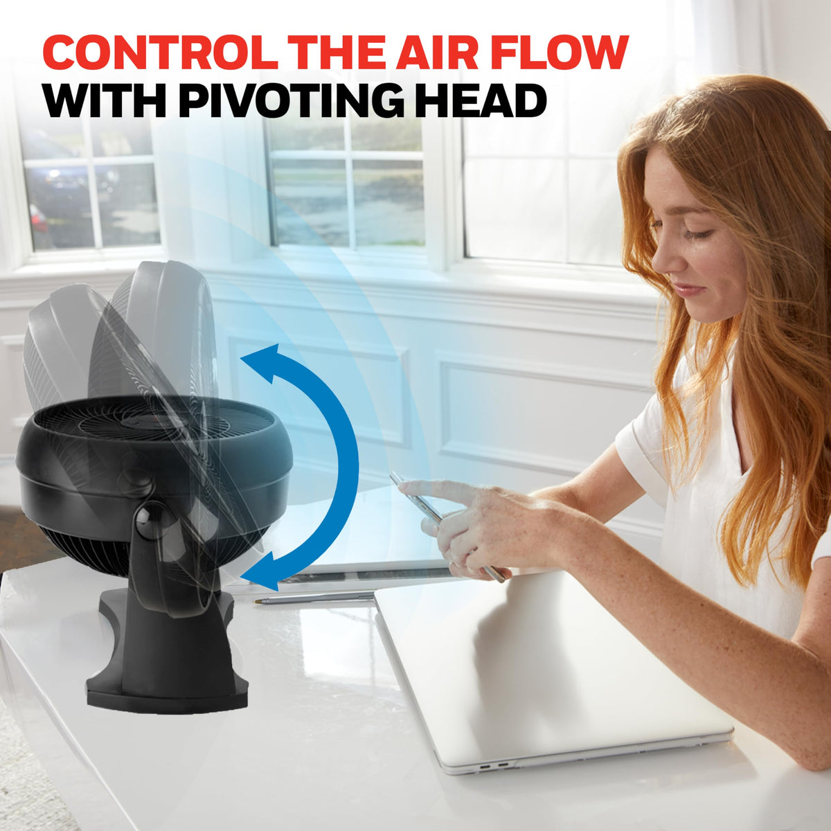 Black 3 Speed Tabletop Air Circulator Fan X4237