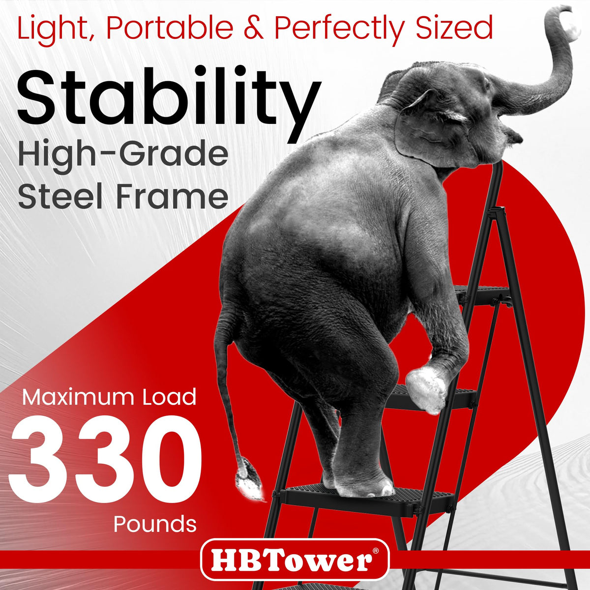 4 Step Folding Step Stool with Anti-Slip Pedal K9178
