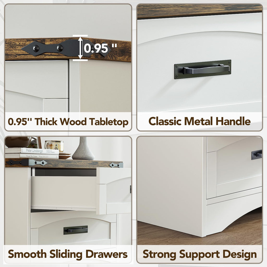 White 4 Drawer Dresser C370949