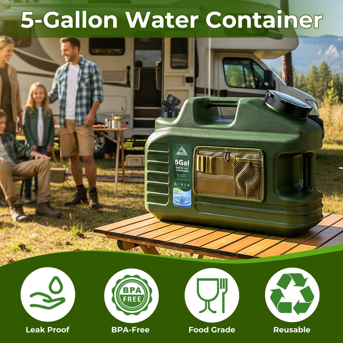 5 Gallon BPA Free Water Jug with Pump and Spigot M46098