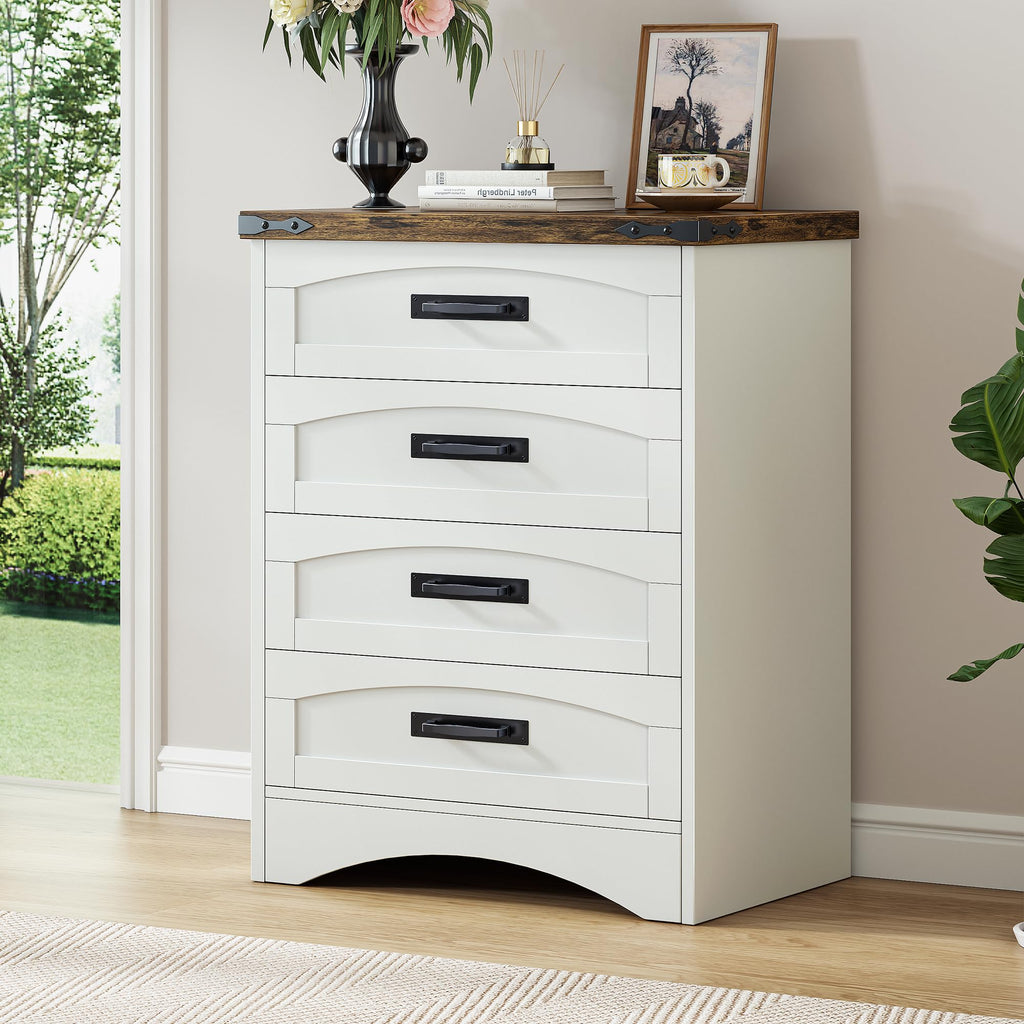White 4 Drawer Dresser C370949