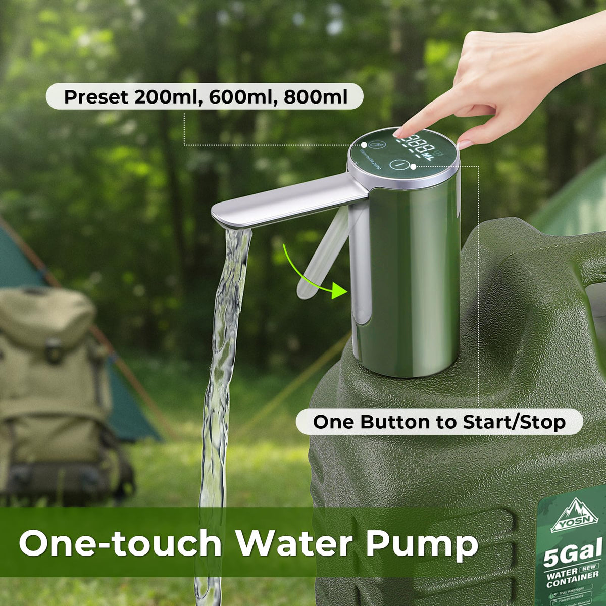 5 Gallon BPA Free Water Jug with Pump and Spigot M46098