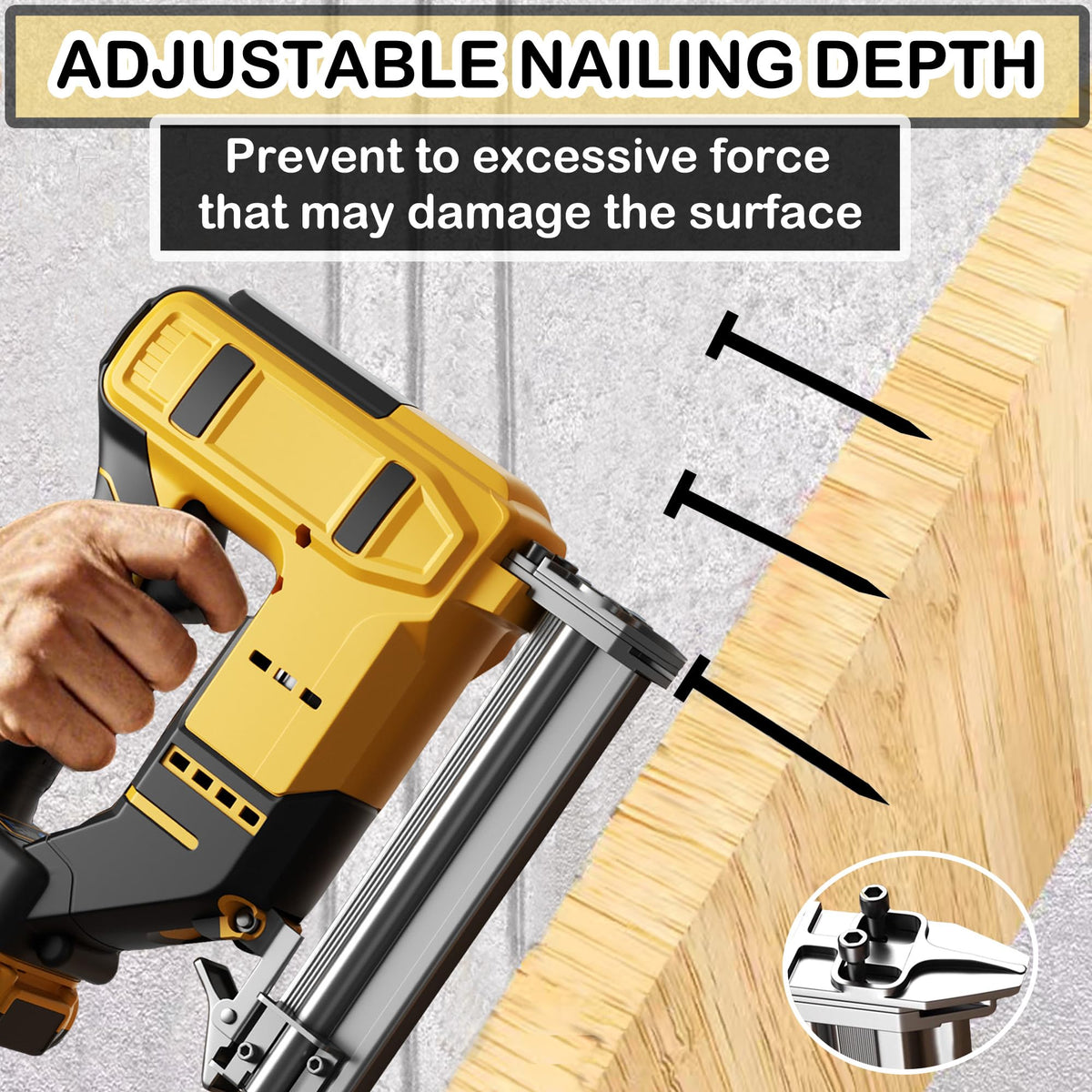 18 Gauge 2 in 1 Cordless Brad Nailer Staple Gun W4024
