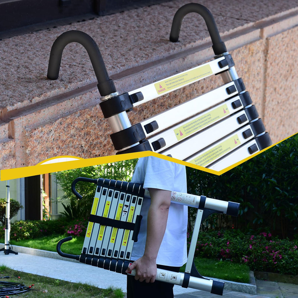 8.5 FT Aluminum Telescoping Ladder 330lbs W76269