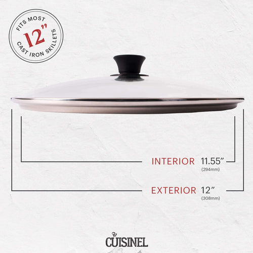 12 inch Tempered Glass Lid Oven Safe V135