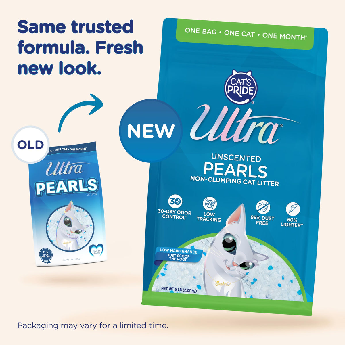 Cat Litter - 99.9% Dust Free, Low Tracking, Fragrance Free - 5 Lbs T799