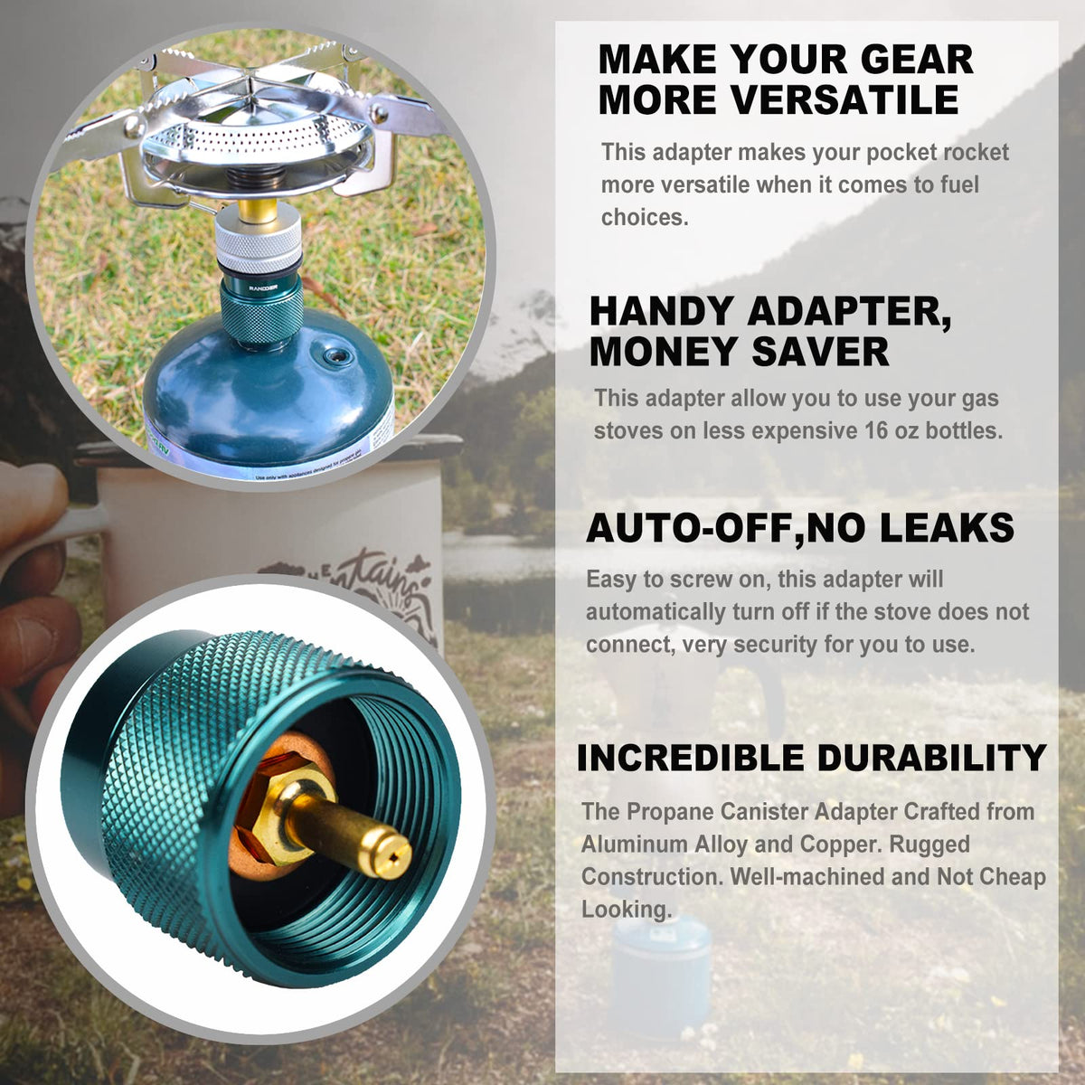 Propane to Butane Adapter 16 oz EN417 Valve S78886