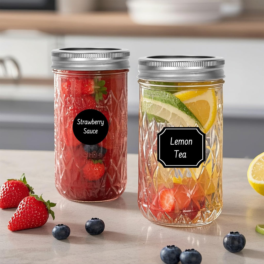 12 oz Regular Mouth Glass Mason Jar 20 Pack T592349