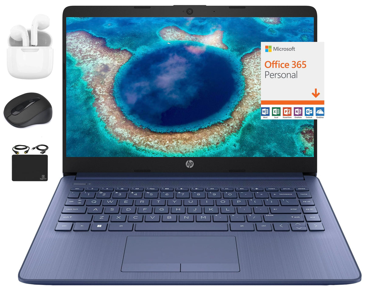 14" Ultral Light Thin Laptop, Quad-Core Intel Celeron, 16GB RAM, 564GB, Windows 11 S, Royal Blue B266