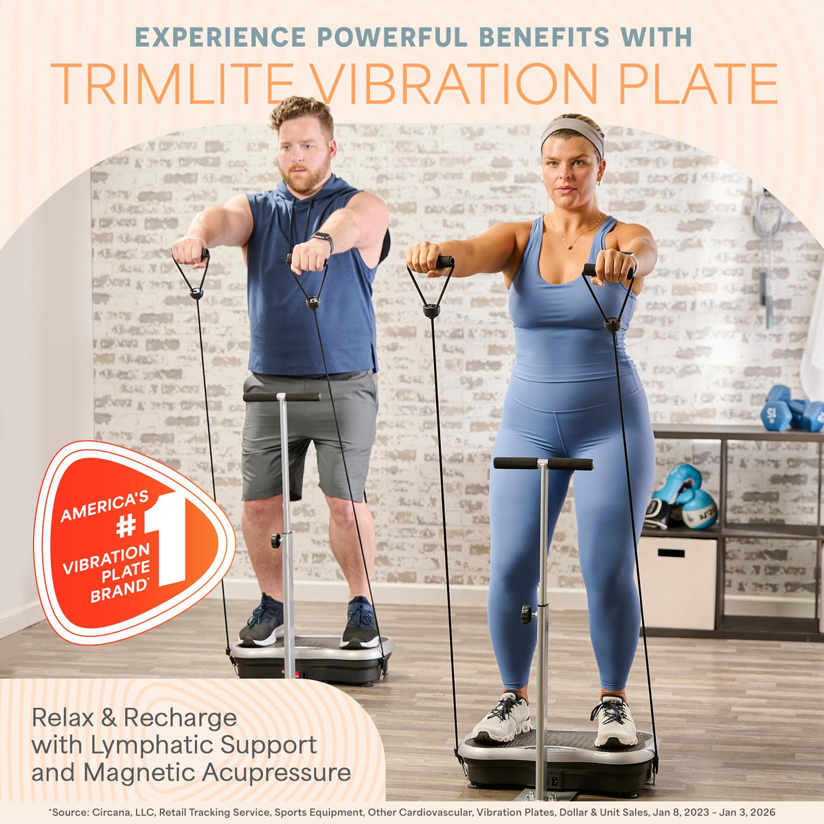 Vibration Plate with Handles and Magnetic Acupoints Z260