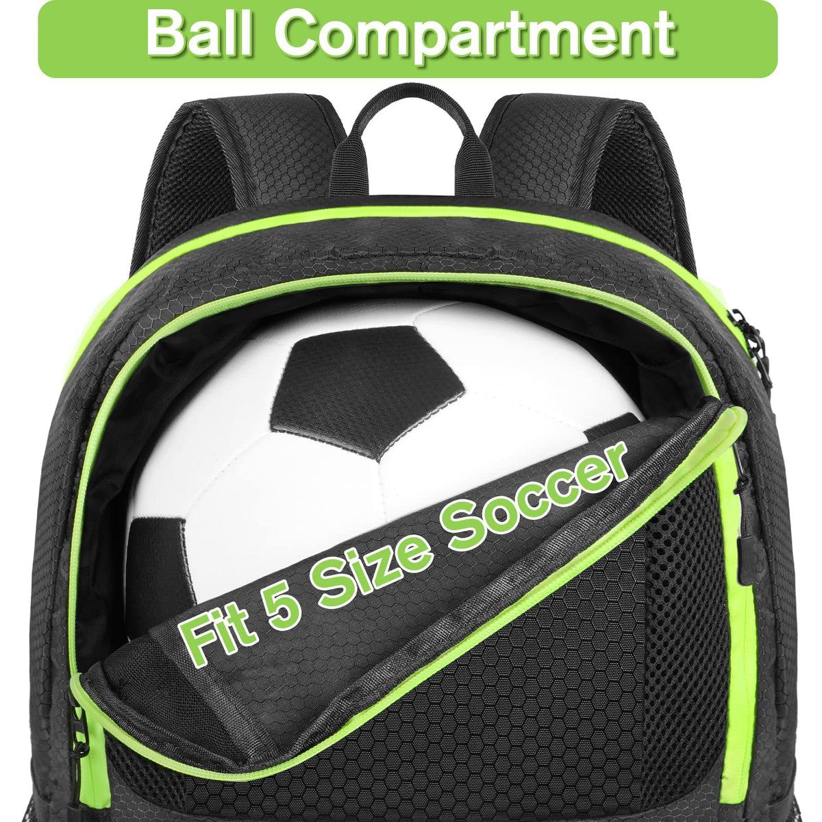 Soccer Backpack with Ball Holder and Shoe Compartment U27497