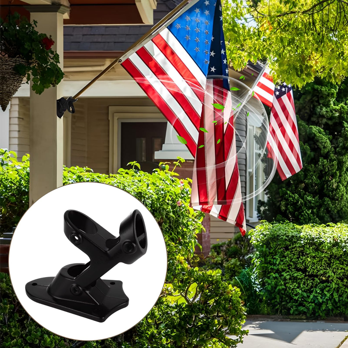 4 Pack Aluminum Flag Pole Holder Brackets 1 inch G868270