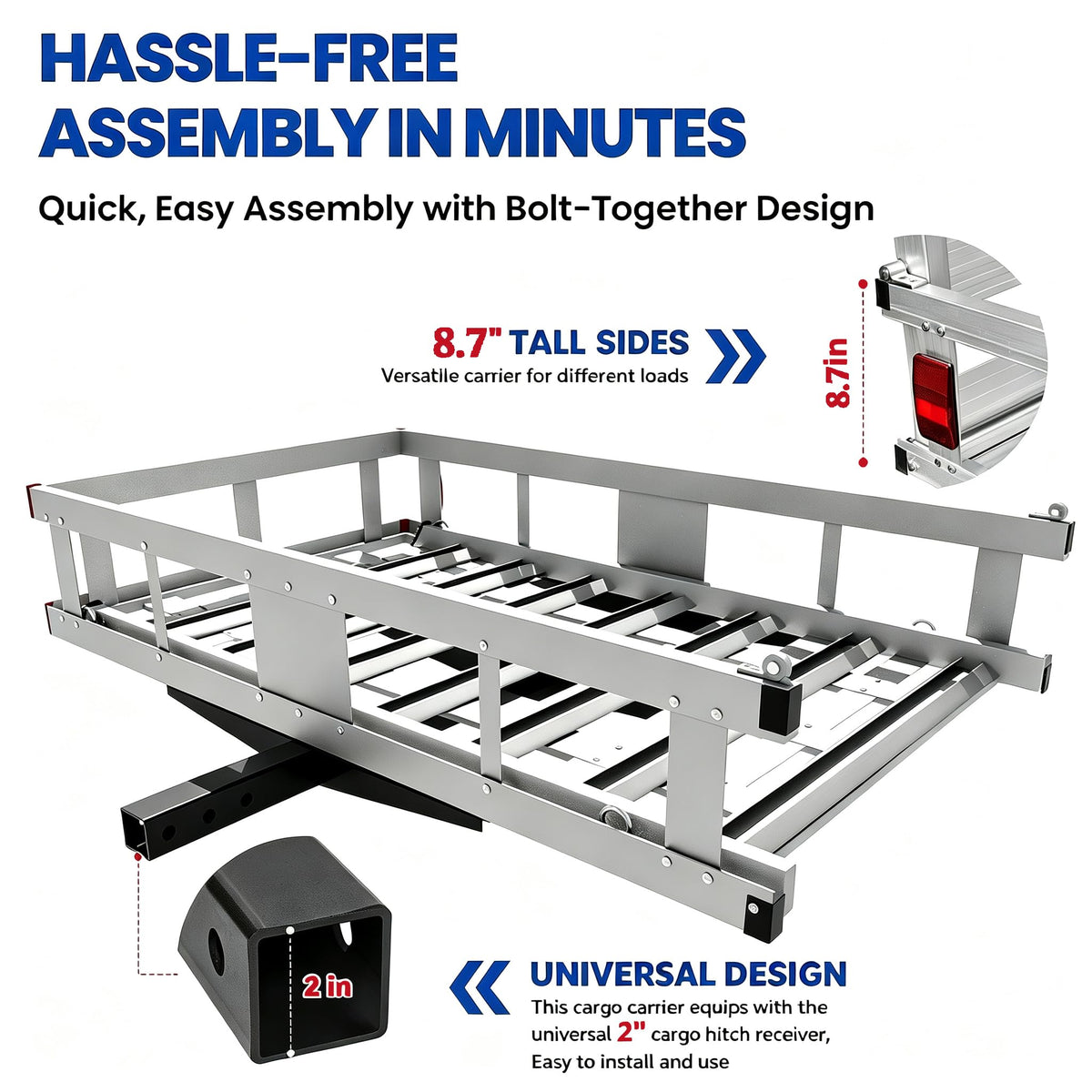 Hitch Cargo Carrier with Folding Ramp R6594