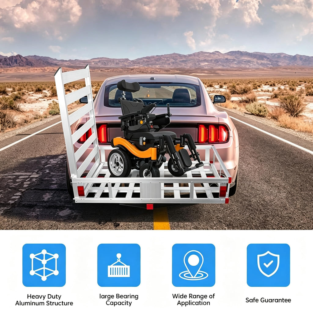 Hitch Cargo Carrier with Folding Ramp R6594