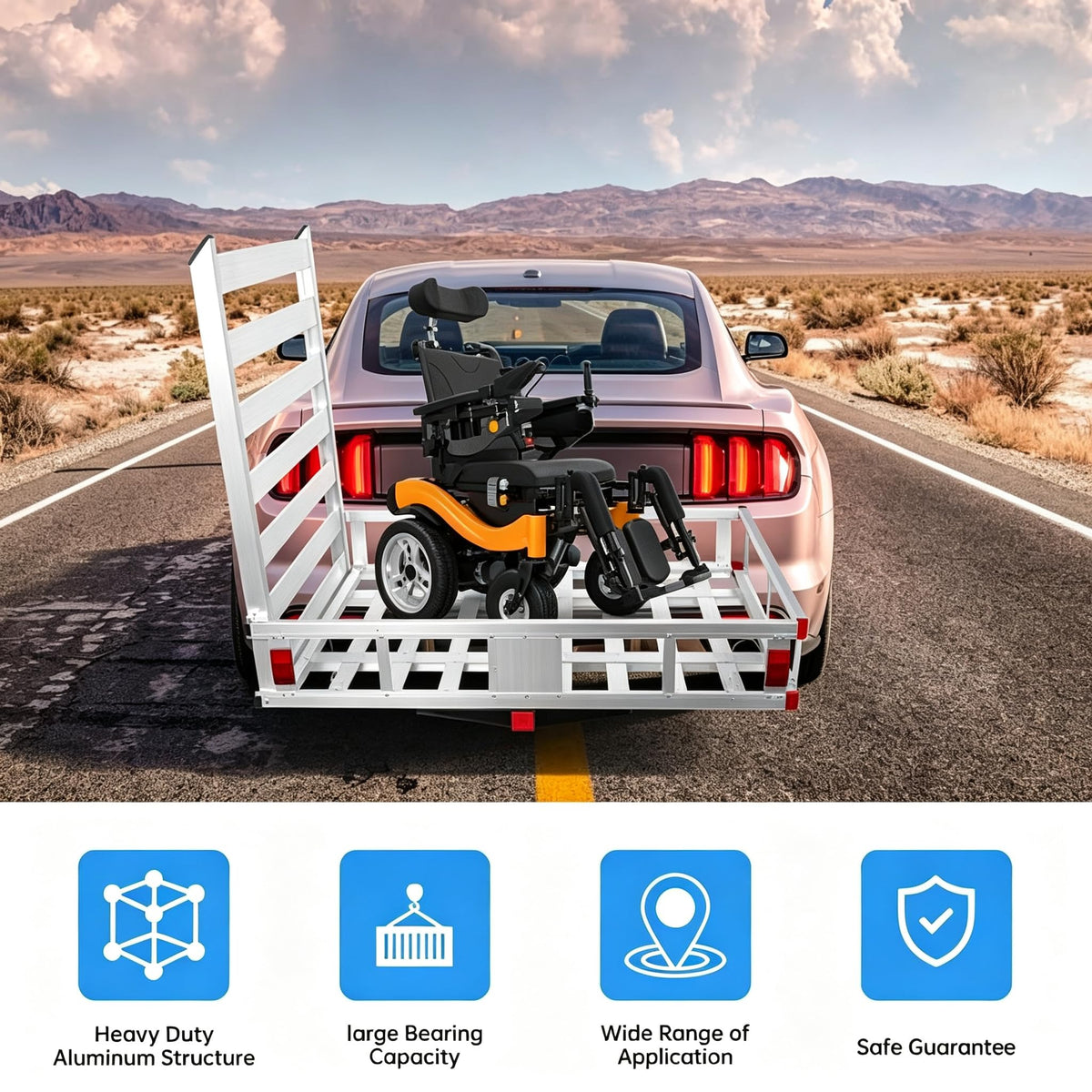 Hitch Cargo Carrier with Folding Ramp R6594