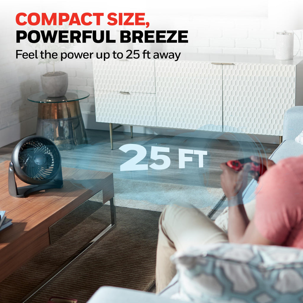 Black 3 Speed Tabletop Air Circulator Fan X4237