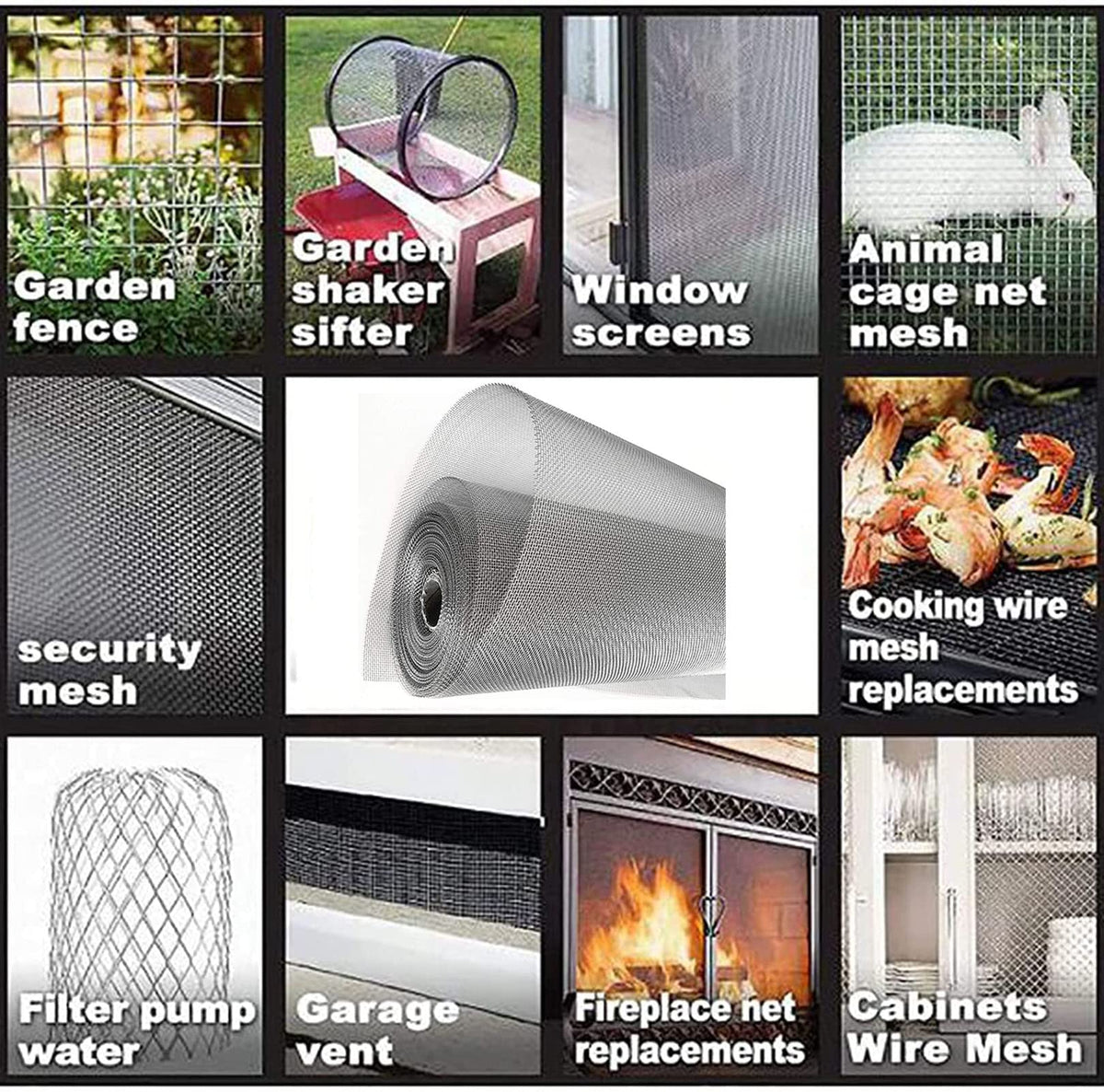 304 Stainless Steel Woven Wire Mesh Window Screen K8343