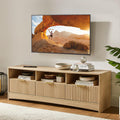 Fluted TV Stand with Storage Drawers and Open Shelf G883617