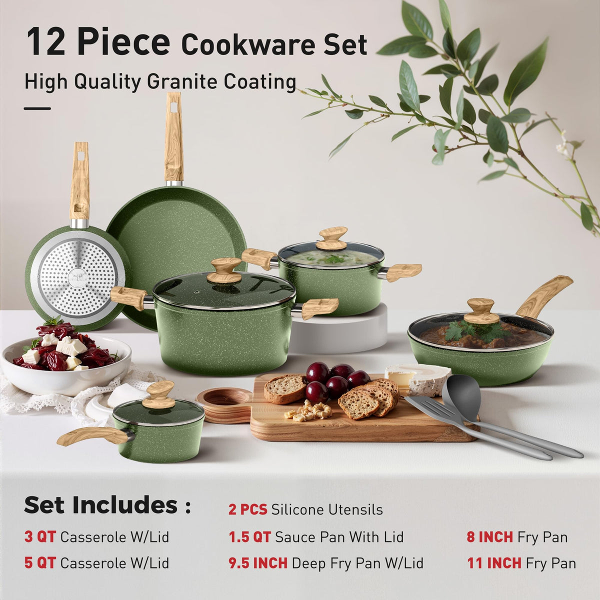 12 Piece Nonstick Cookware Set T610333