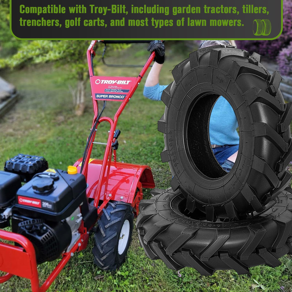 2 PCS 4.80/4.00-8 Tubeless Lawn Garden Tires S44437