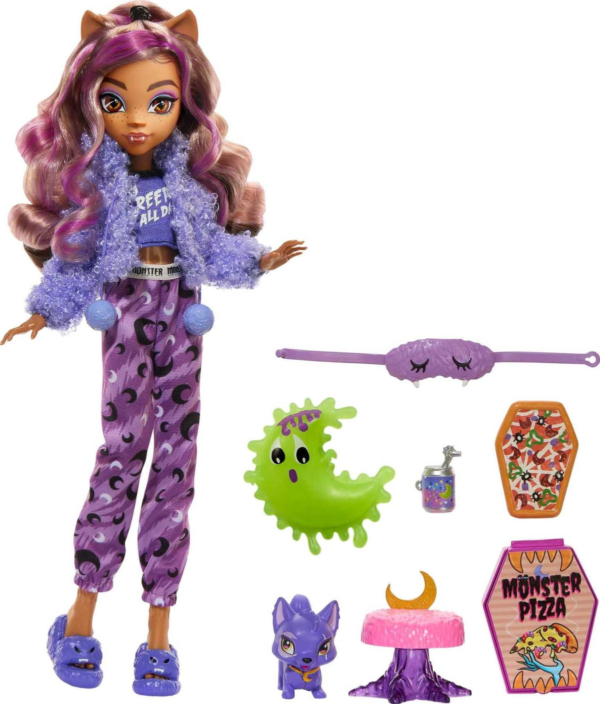 Doll with Pet Dog, Sleepover Clothes & Accessories C9339