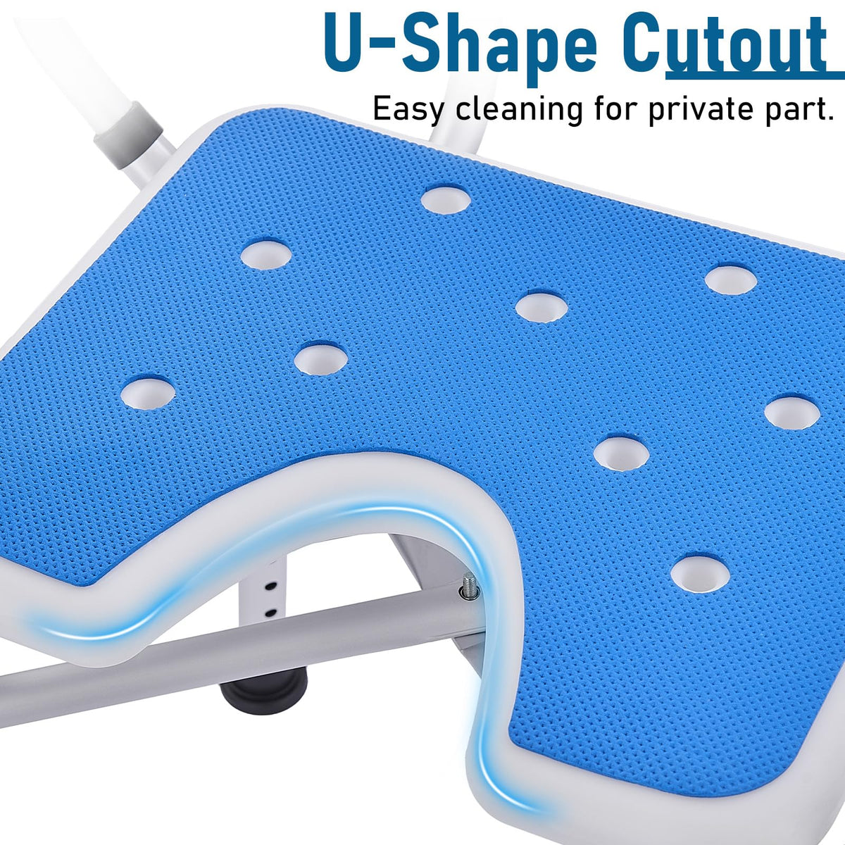 Shower Chair with Arms and Back, U-Shaped Seat K24475
