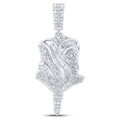 Round Diamond Rose Pendant S457452