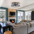 Black Enclosed Ceiling Fan with Light S512