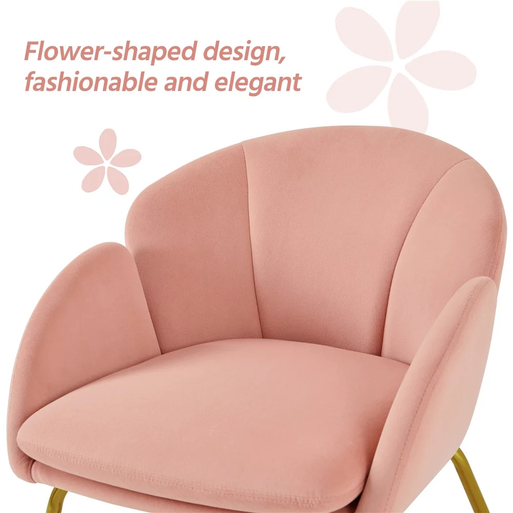 Velvet Dining Chair with Golden Metal Legs L964201
