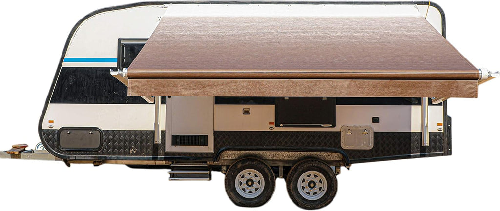 Motorized Retractable RV Awning 13x8 Ft Gray Fade D8966