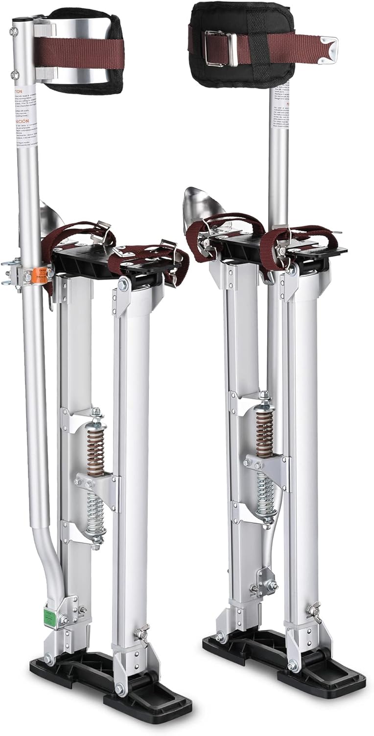 36" - 50" Aluminum Drywall Stilts Height Adjustable Blue E440