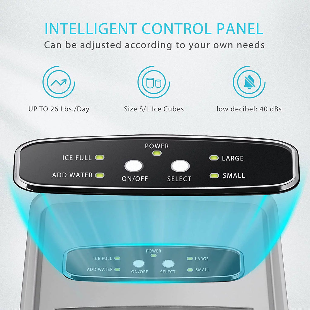 Black Countertop Ice Maker with Ice Scoop K232626