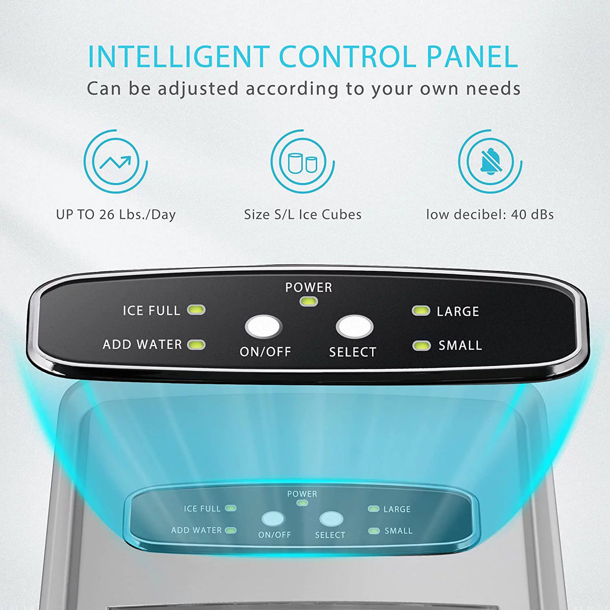 Black Countertop Ice Maker with Ice Scoop K232626