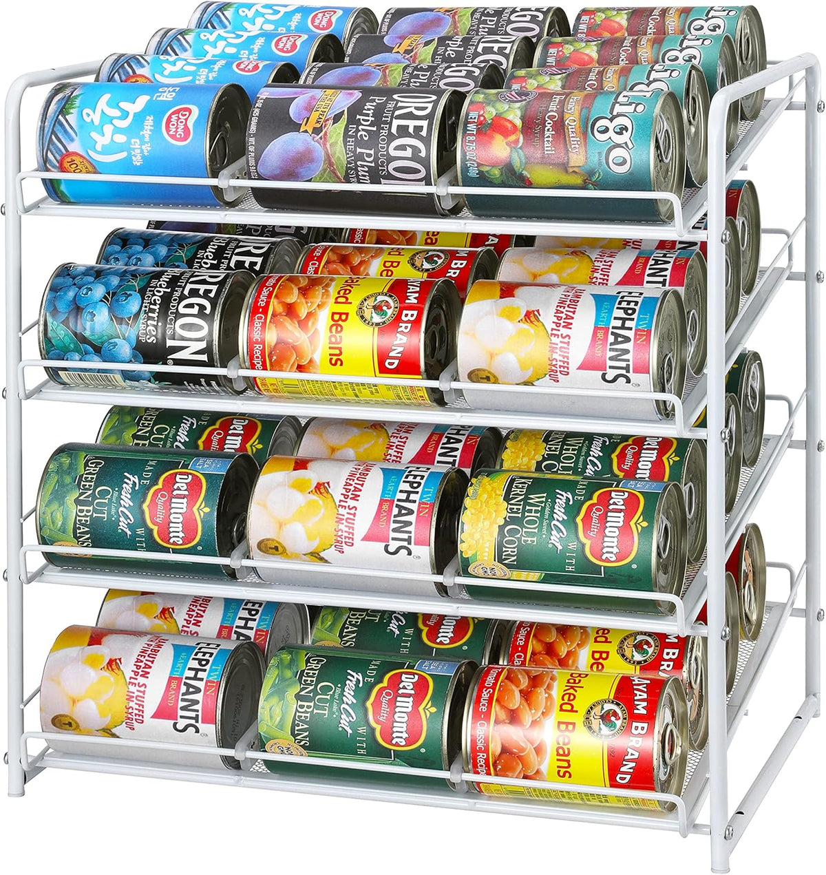 White Pack of 2 Can Rack Organizer J869