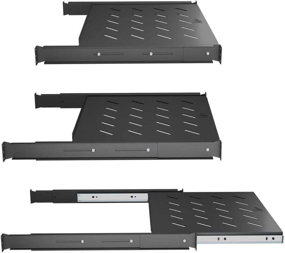 1U Vented Sliding 4-Post Adjustable Rack Pack of 2 X717