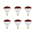 Red BR40 Dimmable Incandescent Infrared Heat Lamp Light Bulb (6-Pack) F278167