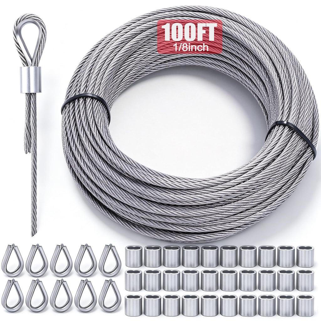 1/8" T316 Stainless Steel Cable Rope 7x7 Wire Rope Z712936