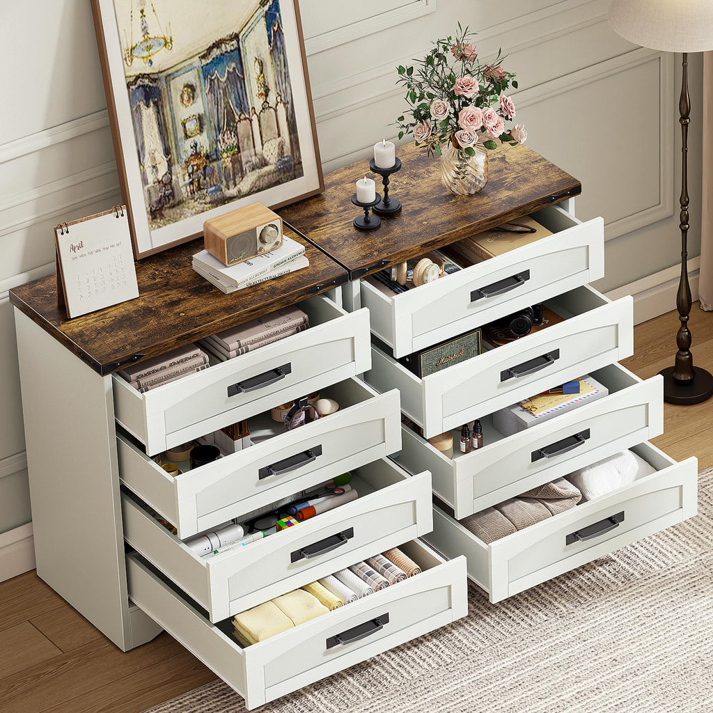 White 4 Drawer Dresser C370949