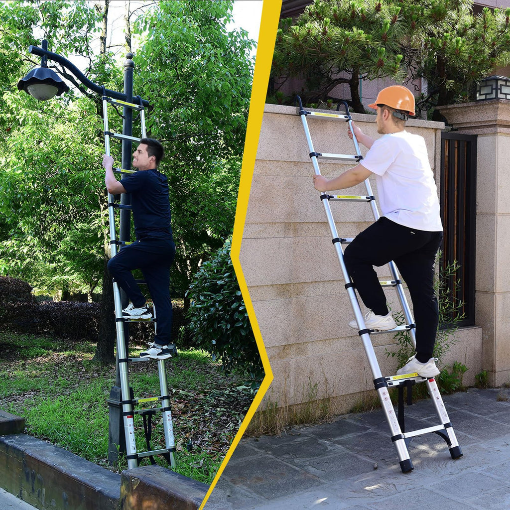 8.5 FT Aluminum Telescoping Ladder 330lbs W76269