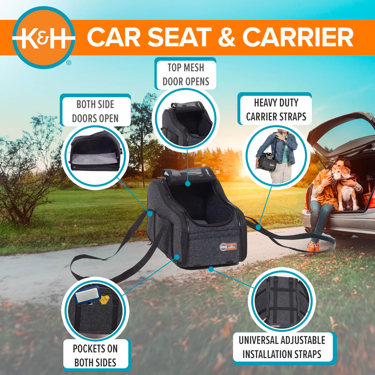 Dog Car Seat for Pets Under 8 lbs H377443