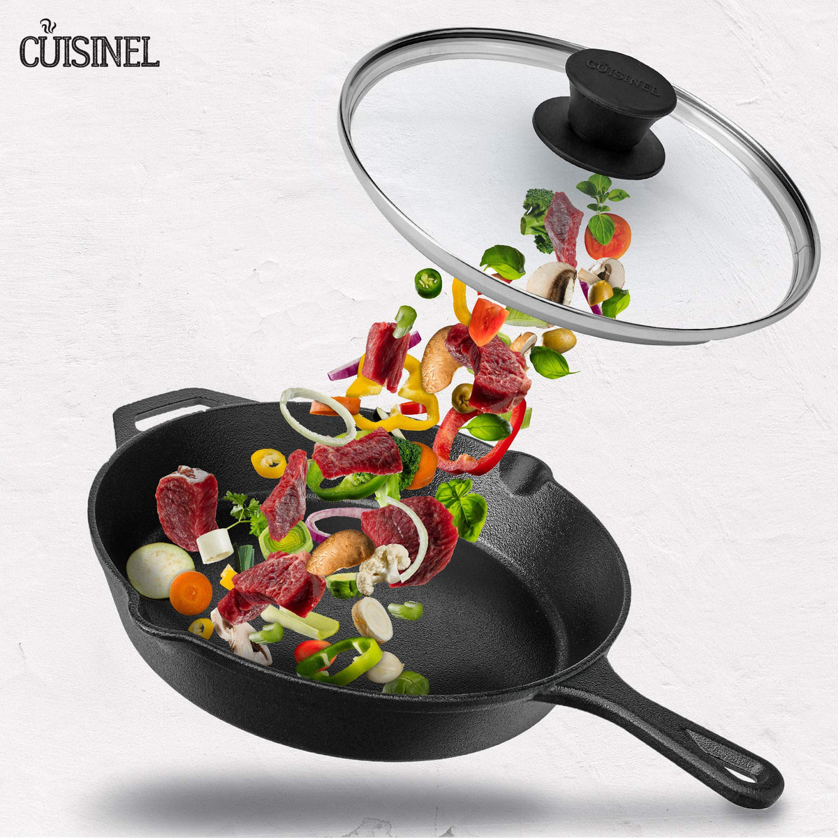 12 inch Tempered Glass Lid Oven Safe V135