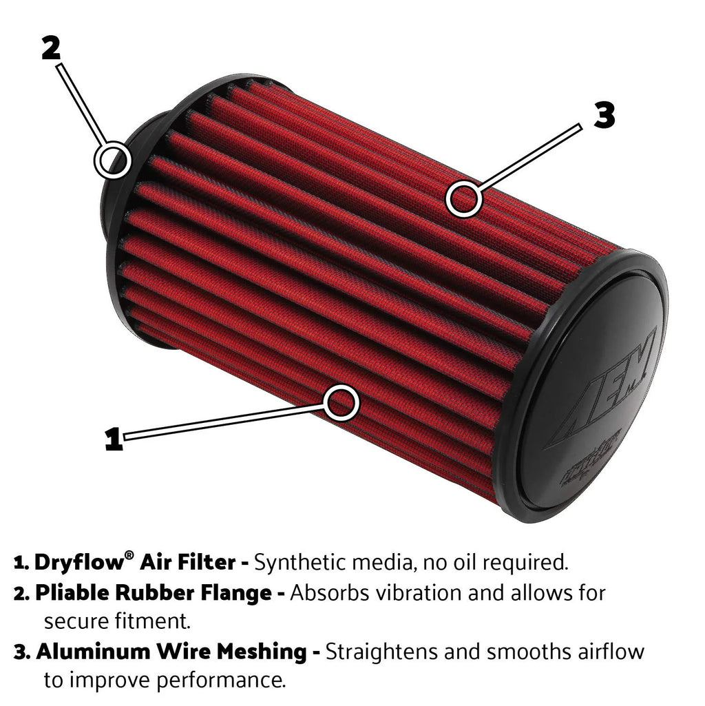 Universal DryFlow Clamp-On Air Filter Z155