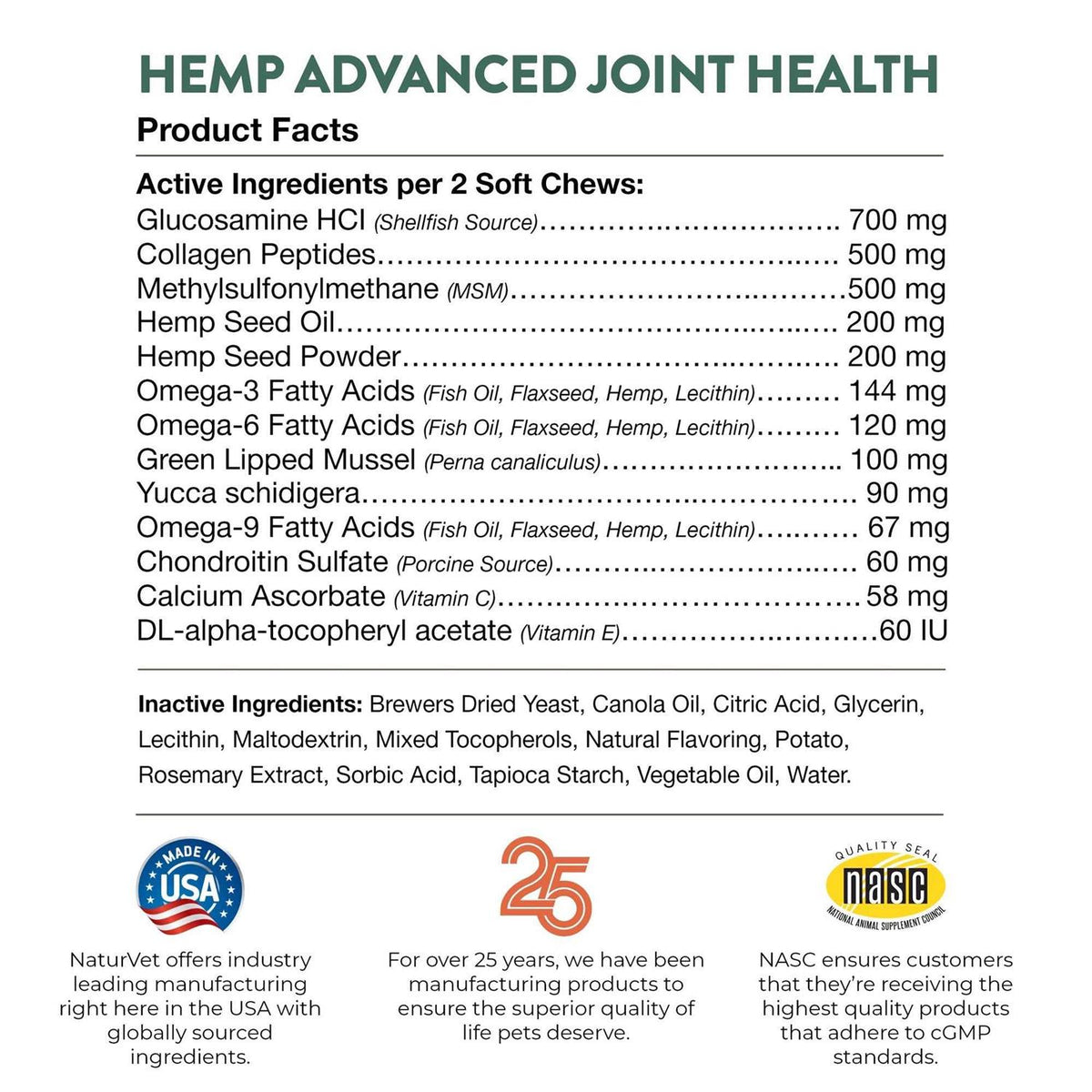 Hemp Advanced Joint Health Pet Supplies B25040