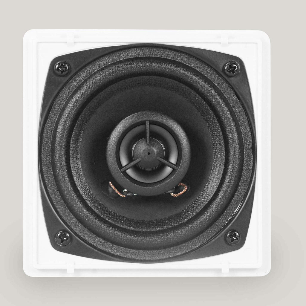 70v Amplifier and 10 White Cube Speakers V428794