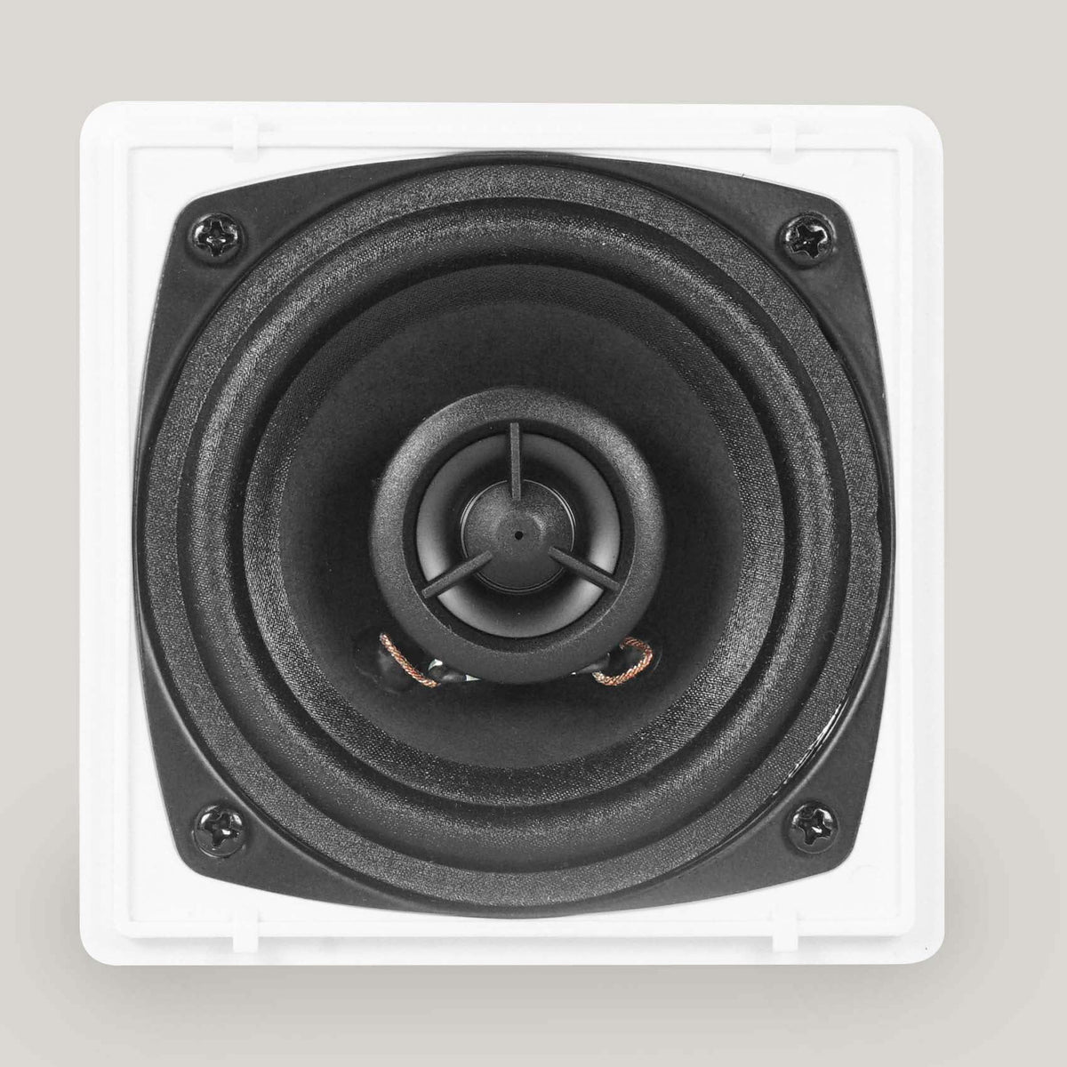 70v Amplifier and 10 White Cube Speakers V428794
